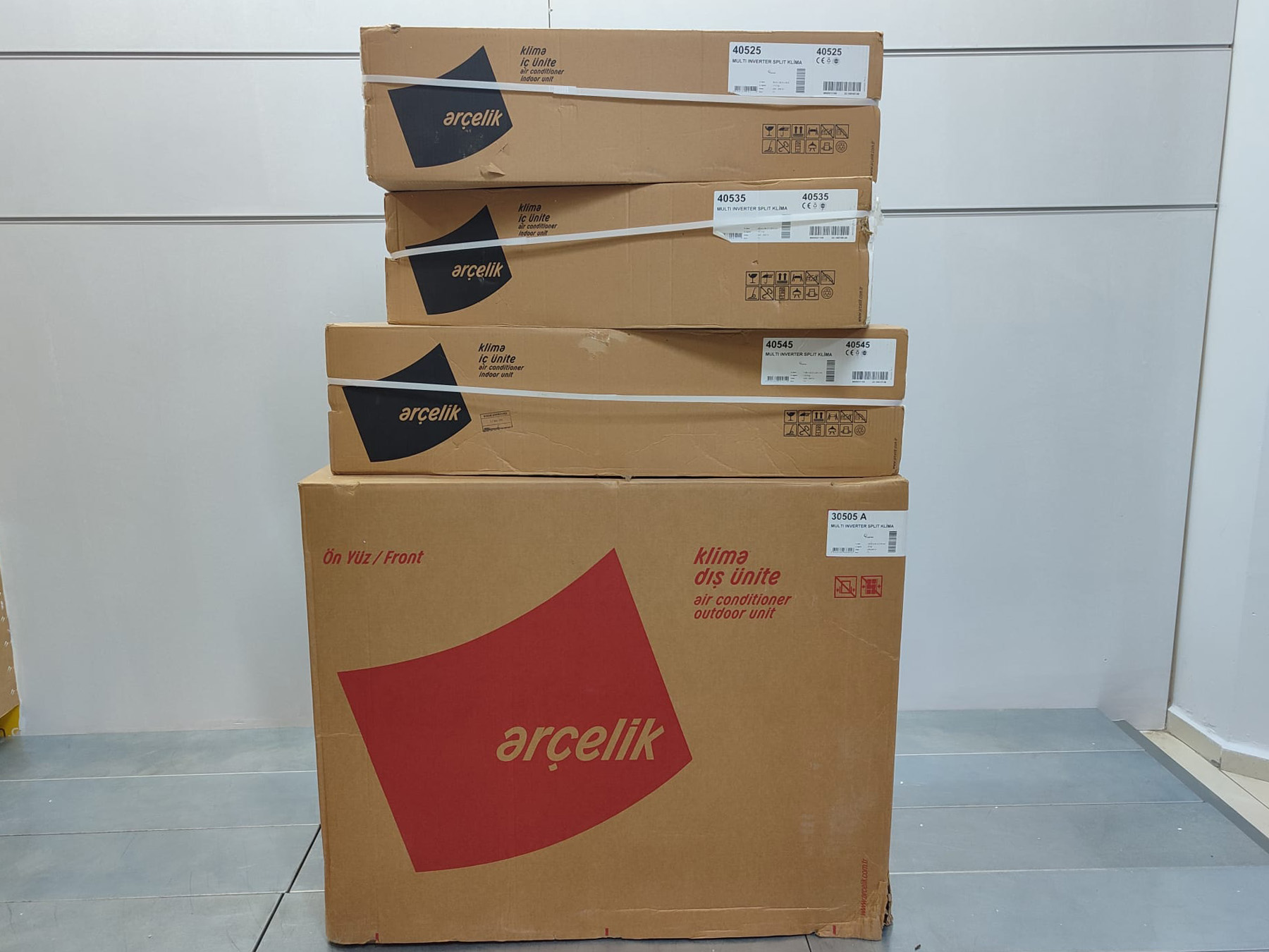 ARÇELİK MULTİ KLİMA SİYAH 18+12+9 İÇ 30.000 BTU DIŞ ÜNİTE